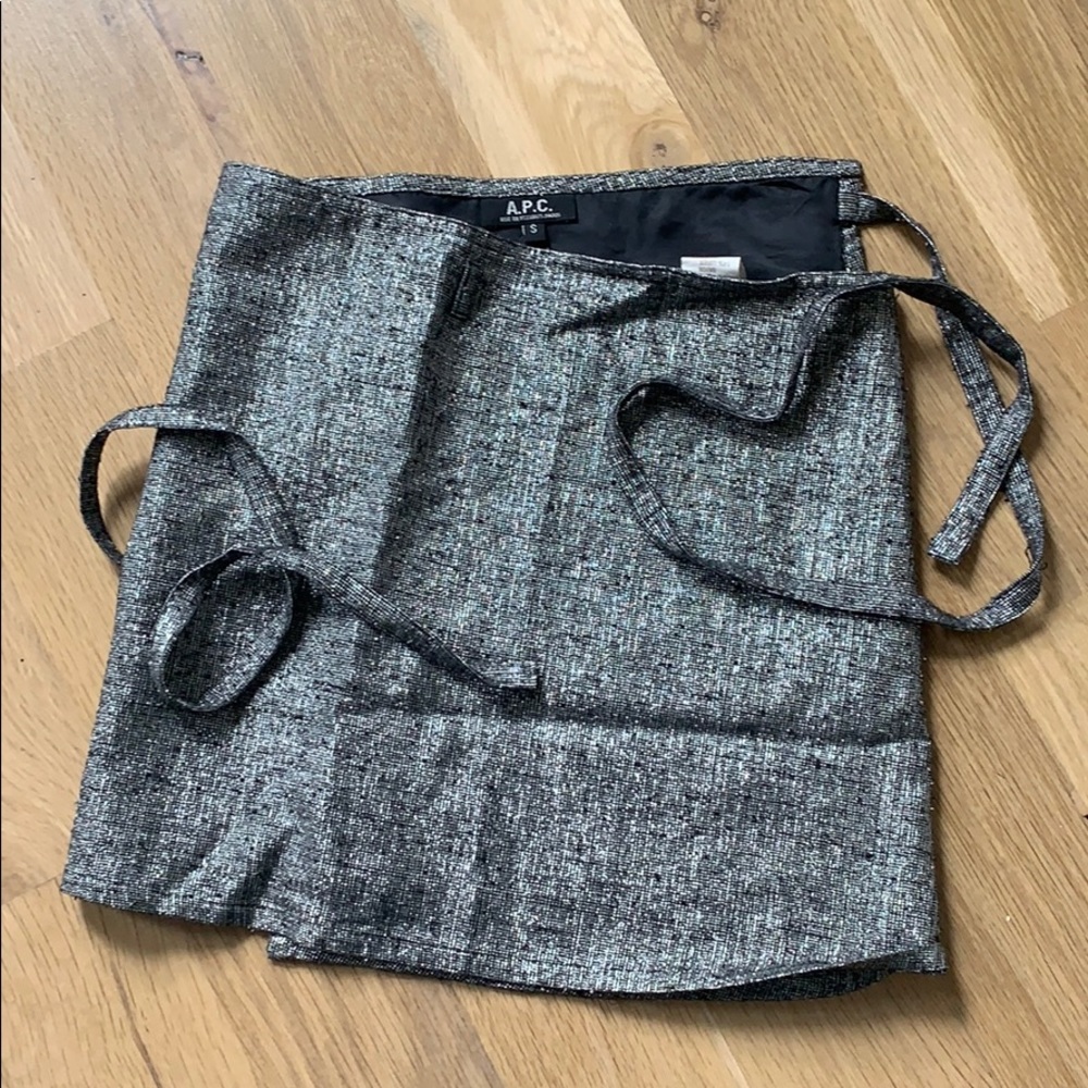 APC Metallic Wrap Miniskirt